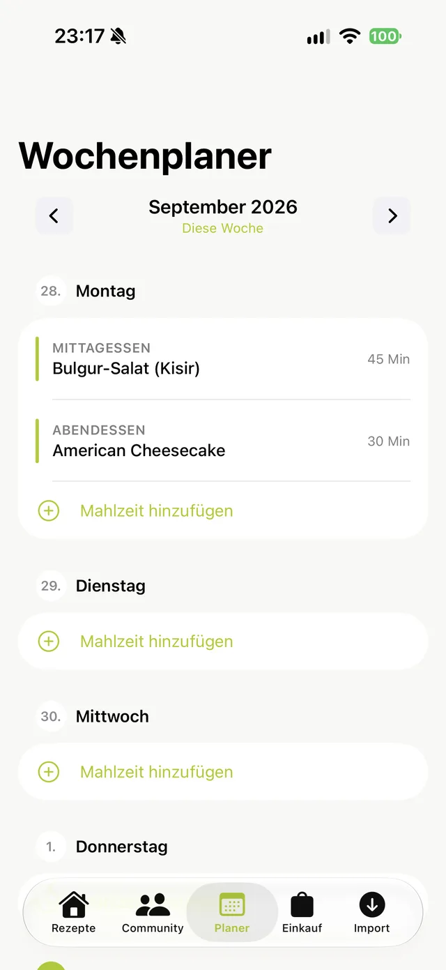 Cookiza! – Die Woche entspannt planen.